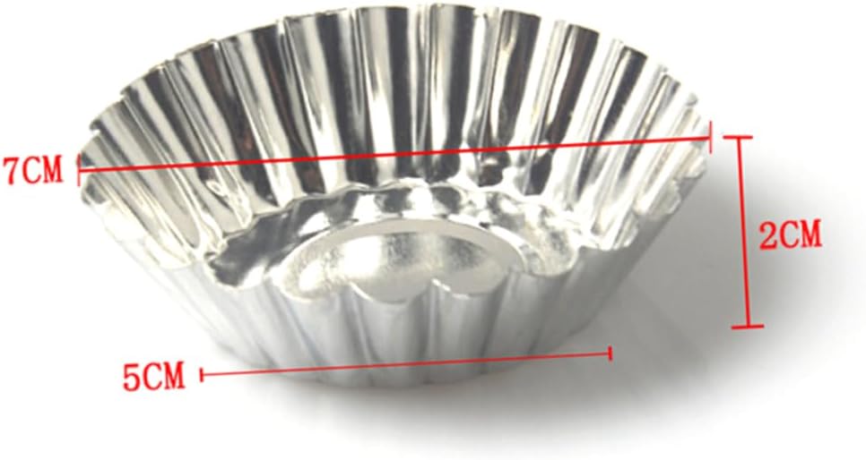 50pcs Nonstick Egg Tart Molds Premium Tin Baking Cups for Muffins Cupcakes and Pies Easy Release and Quick Heat Conductivity for Home Baking