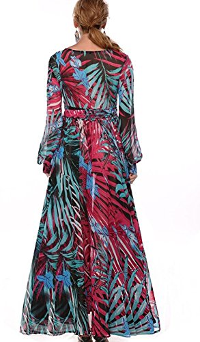 Robe XL violette en mousseline de soie Yalí à grand tour de taille