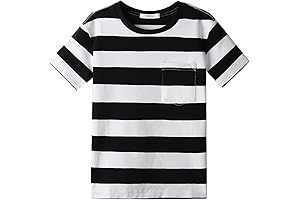 Striped Style for Young Explorers: Toddler Black and White Striped Shirt