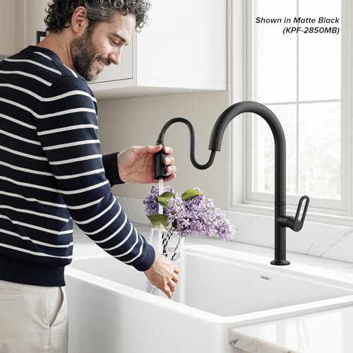 KRAUS Spot Free Brushed Brass Pull Down Kitchen Faucet KPF-2850SFBB - image 9