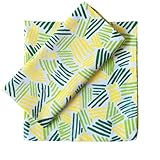 Picture of FINGERCRAFT Cloth Napkin Set of 12 Cotton Linen Blend Mitered Corner Printed Table Napkins Washable and Reusable Dinner Cloth 20x20In Green Branch