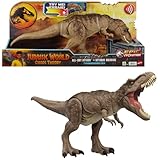 Mattel Jurassic World Chaos Theory All-Out Attack Tyrannosaurus Rex Dinosaur Action Figure Toy, T. rex with Rampage Attack, Chomp & Roar & Evolved Spikes, Digital Play