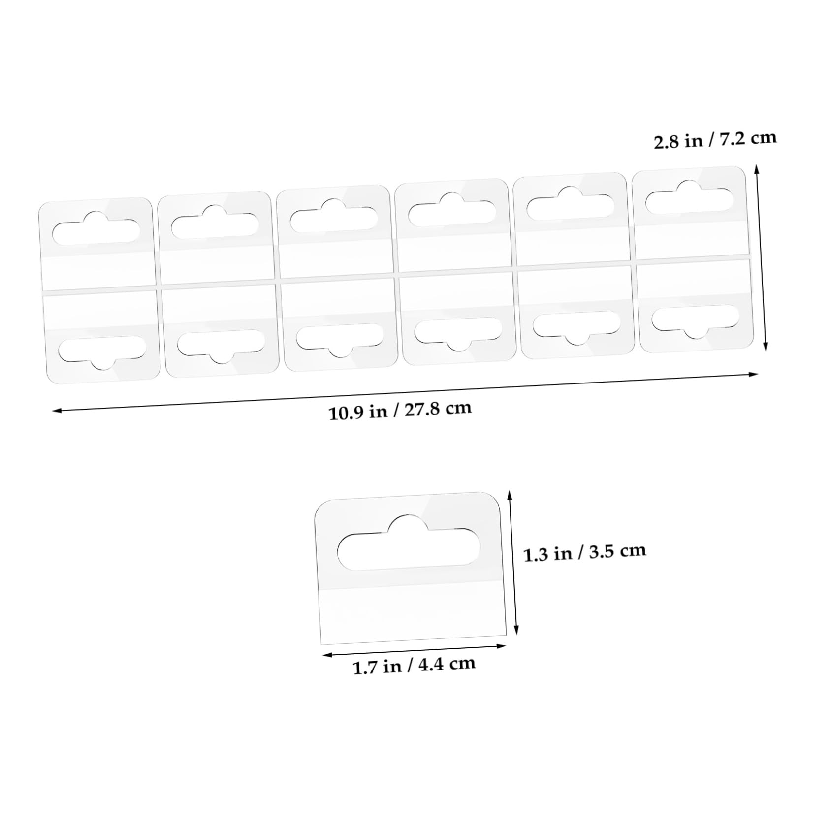 HONMEET 100pcs Adhesive Hang Tabs Sticky Hanging Tabs Round Hole Heavy Duty for Retail Store Display