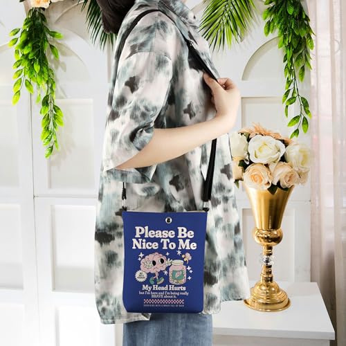 WCGXKO Migraine Survivor Gift Migraine Brain Inspired Crossbody Bag Chronic Illness Headache Survivor Gift4