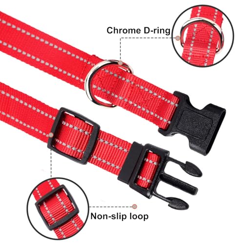 Collar Reflectante de Nylon para Perro, Ajustable, Talla M miniatura 4