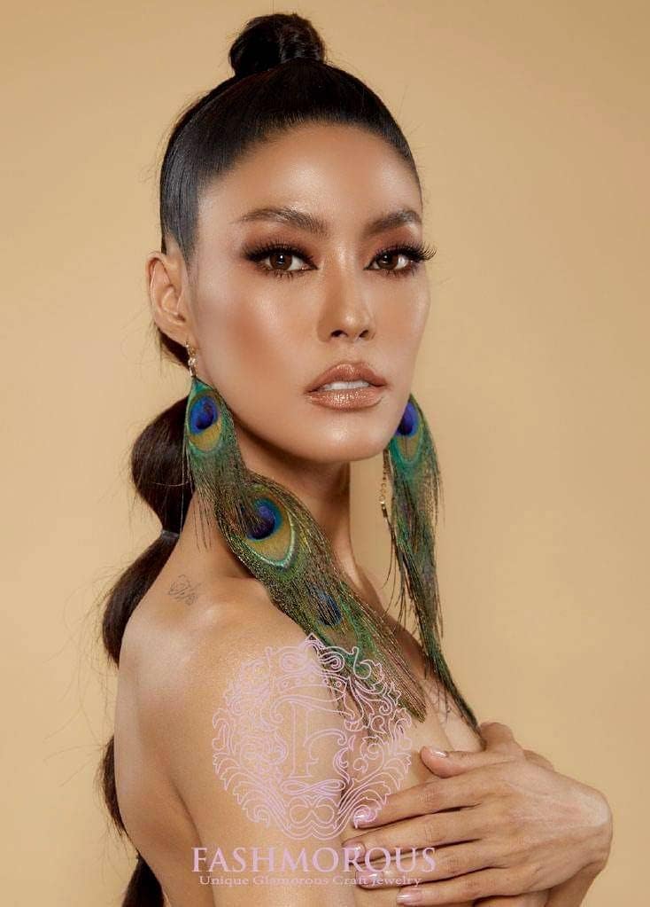 FASHMOROUS Boho Earrings for Women Dangling Peacock Feather Earrings Peacock Feather Earrings for Women