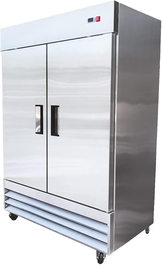Commercial Freezer 2Doors Solid Upright Reach in Two