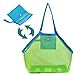 Mesh Beach Toy Bag Sand Toy Bags Mesh Extra Large, Foldable Totes Shell Storage Bag Quick Dry Net Tote for Kids Beach Sand Toys Away from Sand Pool Supplies Storage Bags Picnic Backpack
