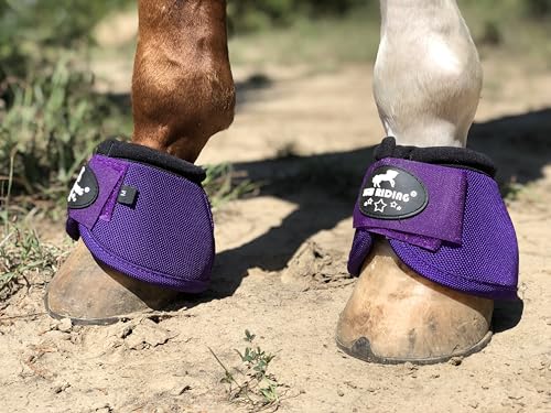 Image of 2520D Horse Bell Boots No-Turn Horse Bell Boots, Equine Ballistic Hoof Overreach Bell Boot, Pair