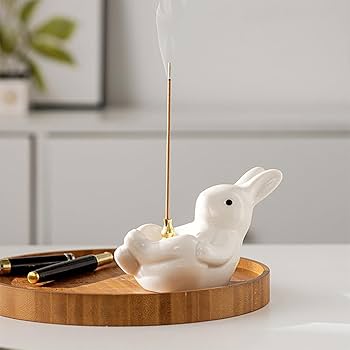 Amazon.com: Incense Sticks Holder, Cute Ceramic Rabbit Incense
