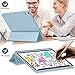 iMieet iPad Air 11 Inch Case M4/M3/M2(2026/2025/2024), iPad Air 5th/4th Generation Case 2022/2020 10.9 Inch with Pencil Holder,Trifold Stand Smart Case with Soft TPU Back(Light Blue)
