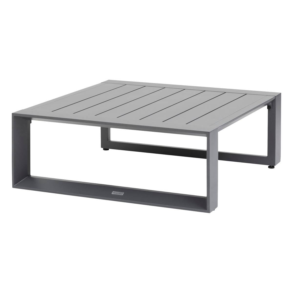 Hespéride - Table Basse de Jardin carrée Allure Graphite 79 x 79 x 30cm en Aluminium