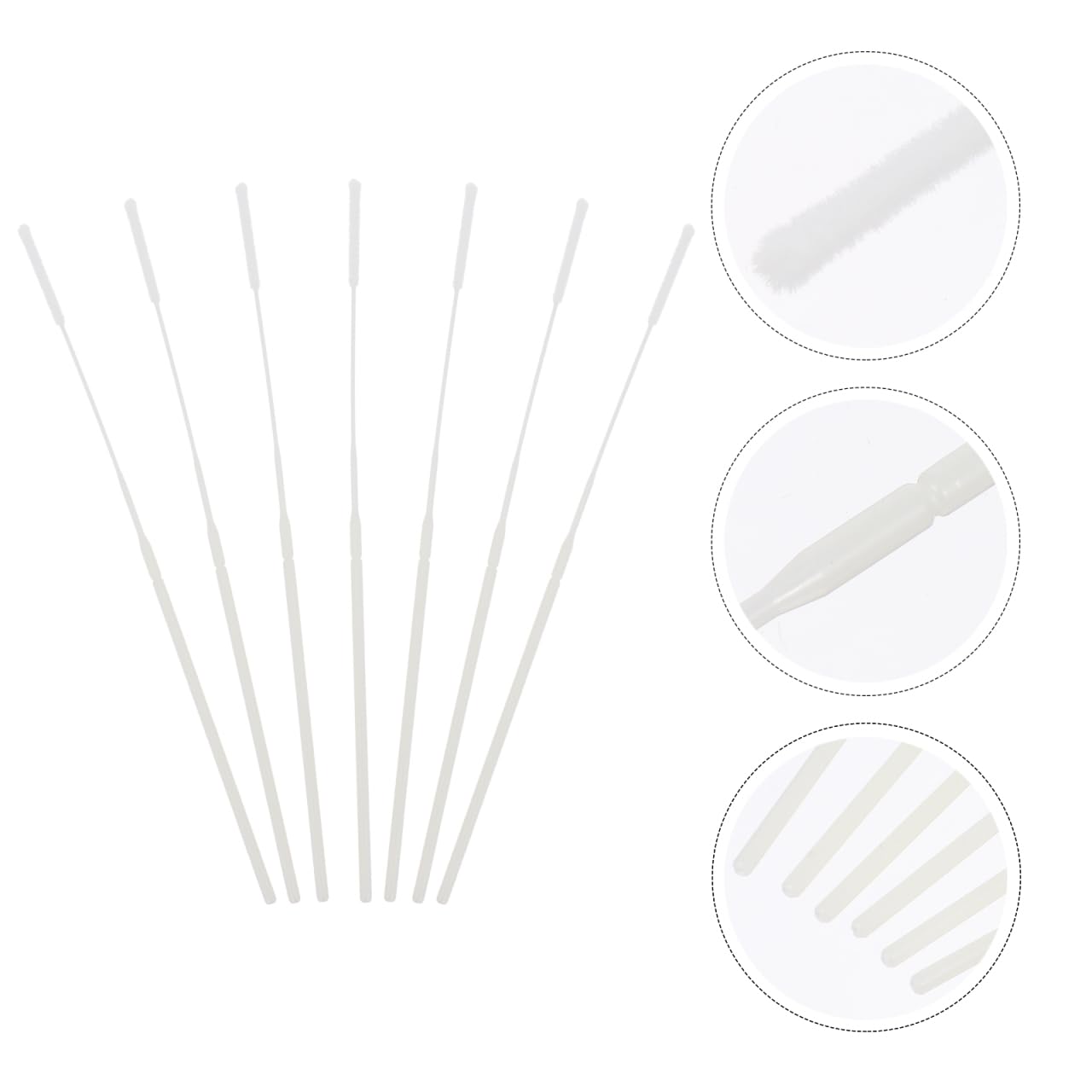 iplusmile Lot de 20 tampons de nettoyage jetables en polyester avec embout flexible et embout en coton applicateur stérile 5 cm