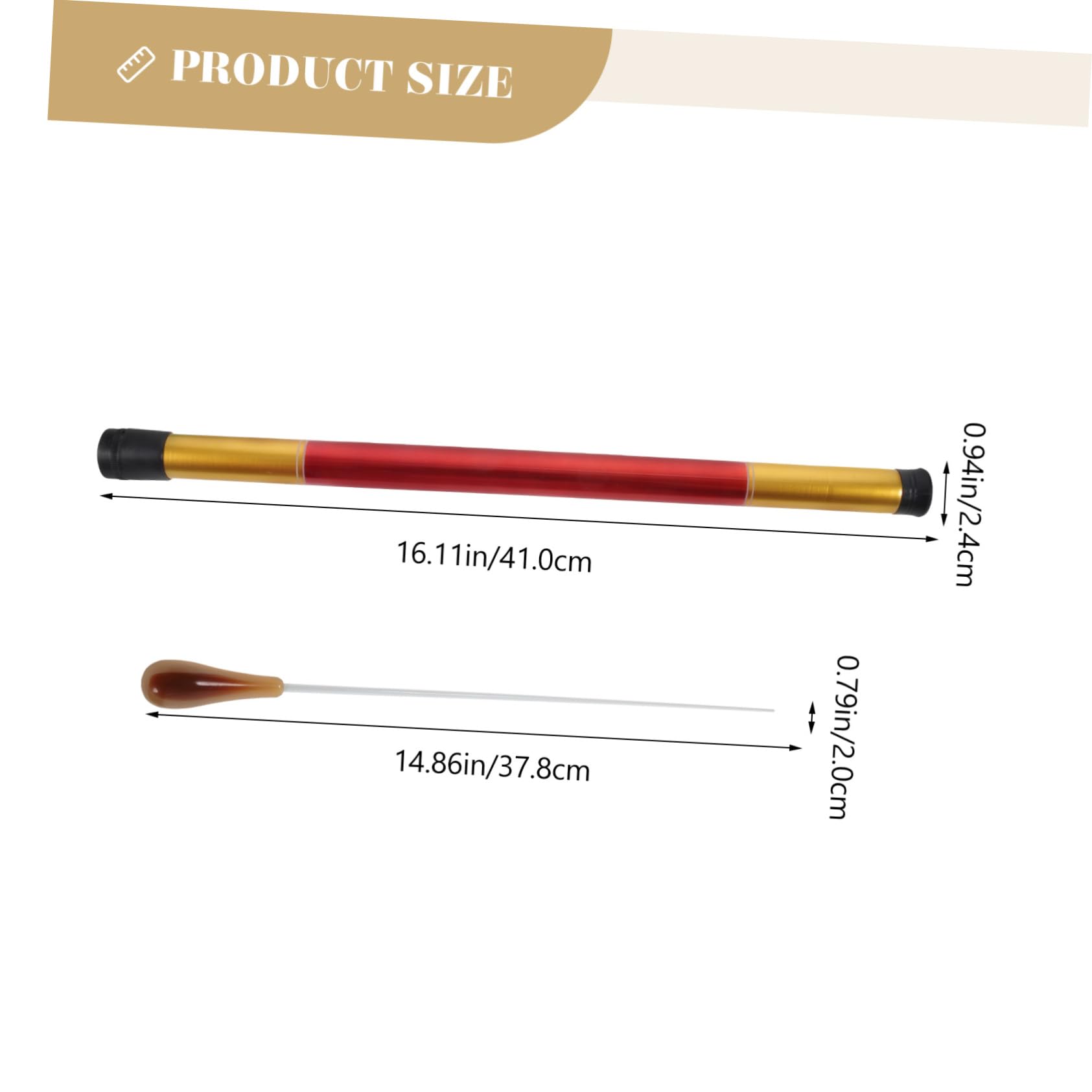 ibasenice Concert Music Conducting Metal Music Orchestra Stick Storage Cylinder for Performances