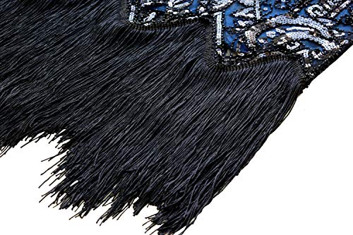 Image of Women 1920s Gatsby Vintage Sequin Flapper Fringe Party Plus Dress with 20s Accessories Set