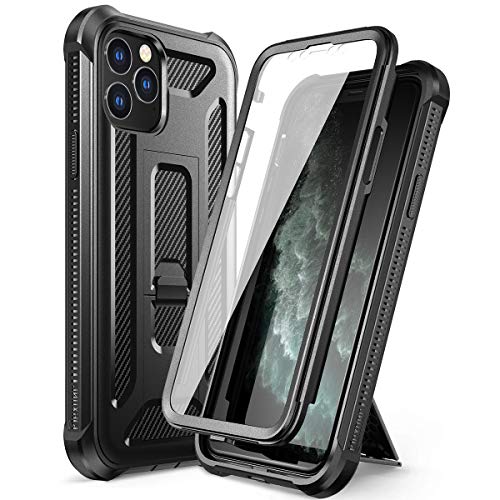 Dexnor for iPhone 11 Pro Case, [Built in Screen Protector and Kickstand] Dual Layer Heavy Duty Military Grade Protection Shockproof Defender Full Protective Cover for iPhone 11 Pro 5.8Inch Black