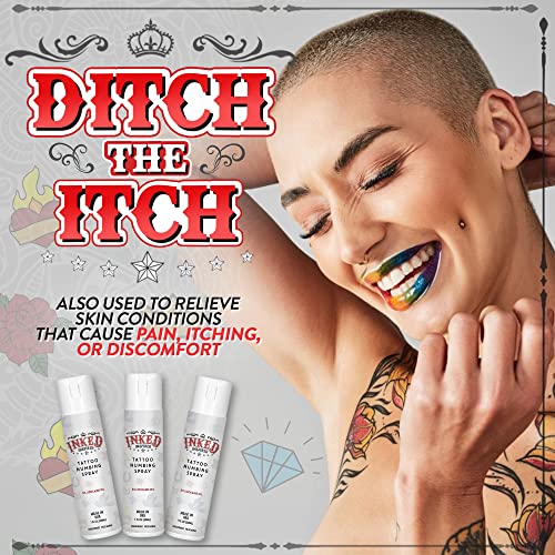 Inked Inspired Lidocaine Spray - Topical Anesthetic Spray - Numbing Spray For Tattoos, Wax, Anorectal And Skin To Stop Pain. Best Numbing Spray For Tattoos, Waxing - Extra Strength #TOP2