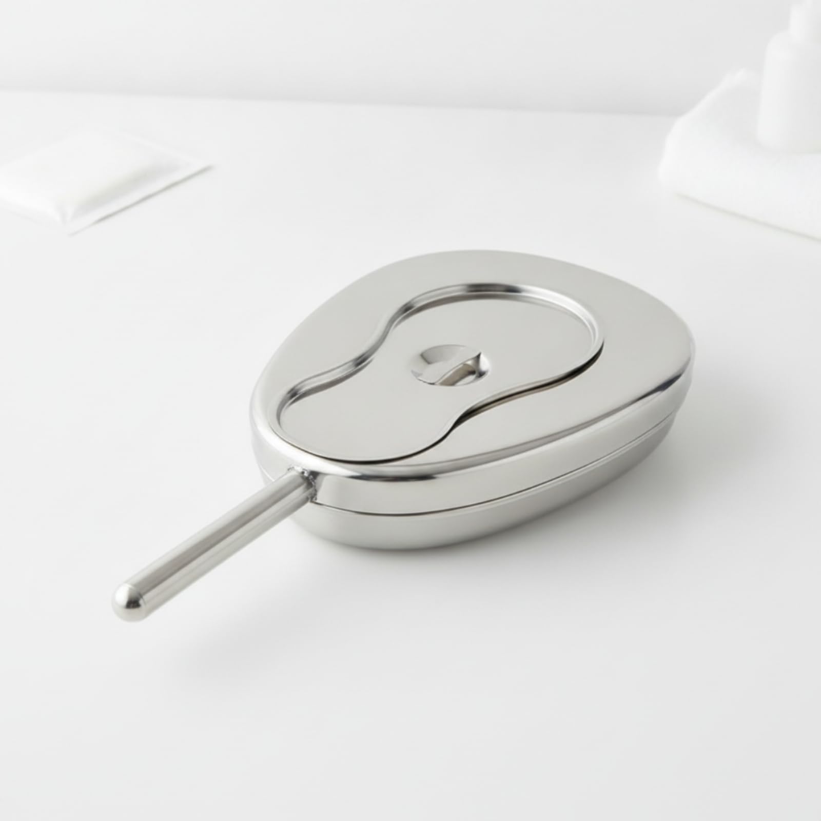 Padella Sanitaria da Letto Maneggevole, Without Lid | In Acciaio Inox, Igienica, Padella per Allettati, Assistenza Domiciliare, Ospedale
