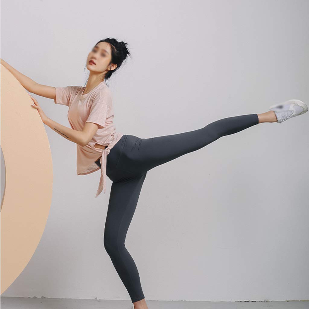 Leggins para mujer Leggings De Mujer De Secado Rápido Y Estiramiento Alto, Pantalones De Yoga Transpirables Ajustados Con Levantamiento De Cadera De Cintura Alta ( Color : Dark gray , Size : Large )