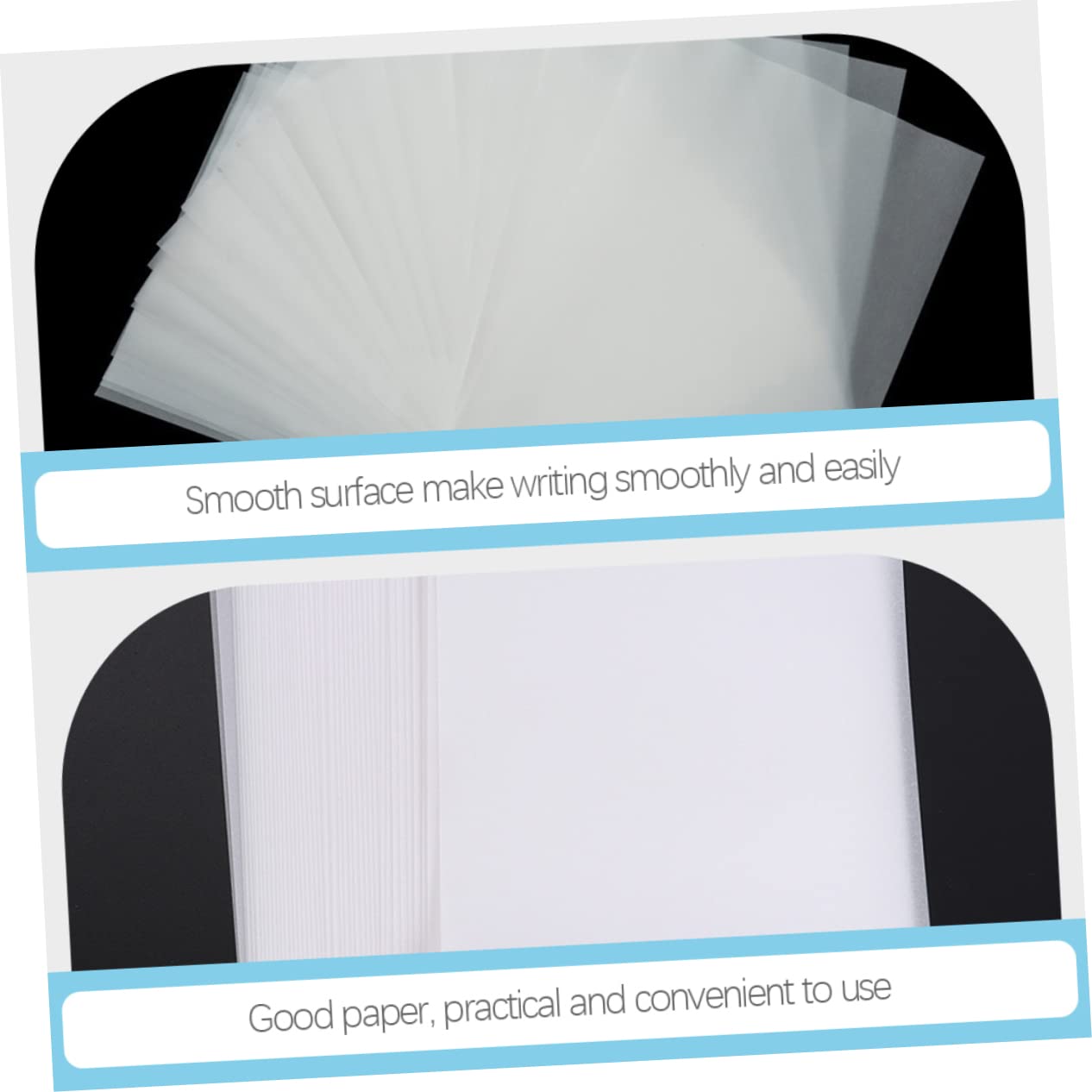 300 pièces Papier Sulfureux Semi Transparent pour Dessin et Calligraphie pour Scrapbooking et Projets DIY