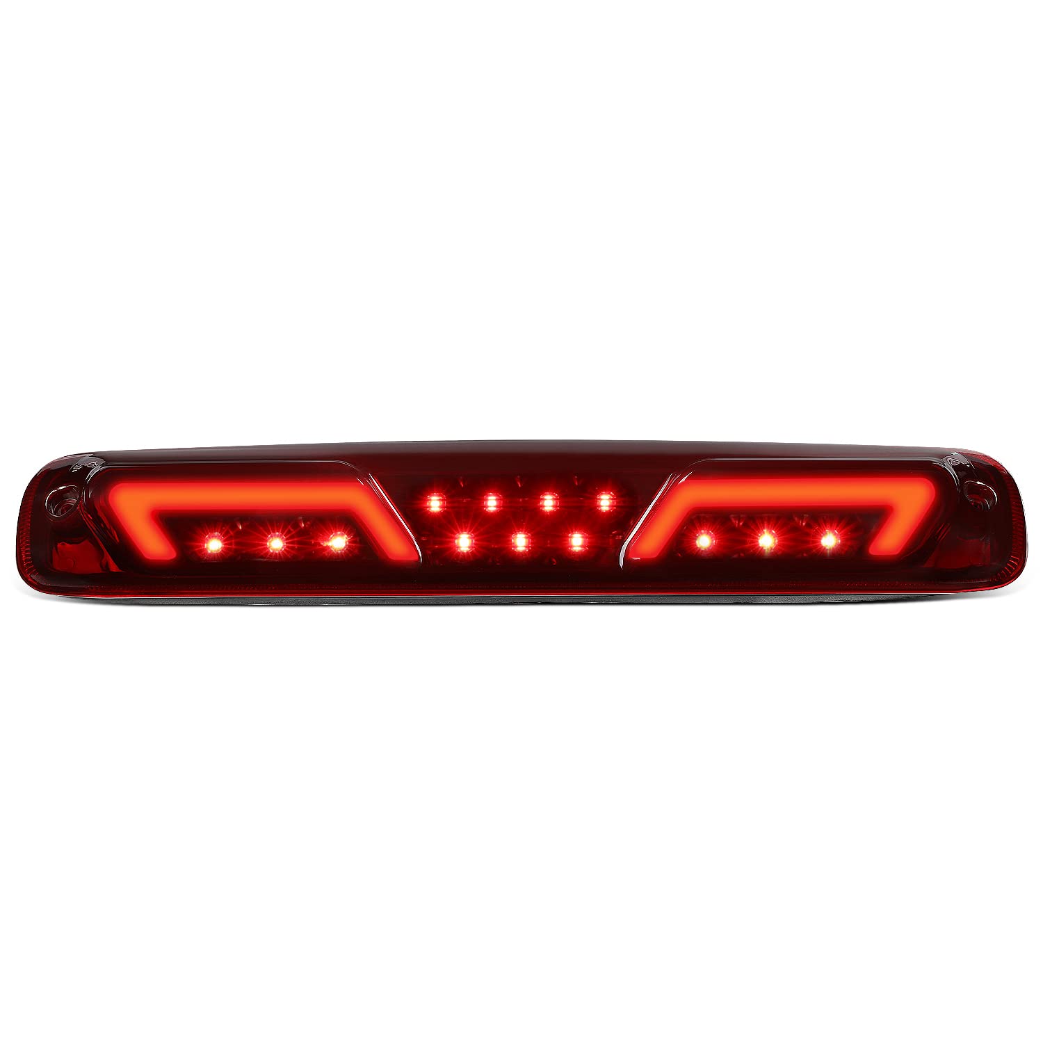 3BL-ZTL-003-DR Super Bright LED Individual design Third Brake Light/High Mount Brake Light Compatible with 99-07 Silverado, Dark Red Lens