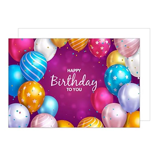 Edition Seidel Tarjeta de felicitación de cumpleaños premium con sobre, tarjeta de felicitación Billet Happy Birthday Hombre Mujer Adolescente Globos multicolor (G3501 SW023)