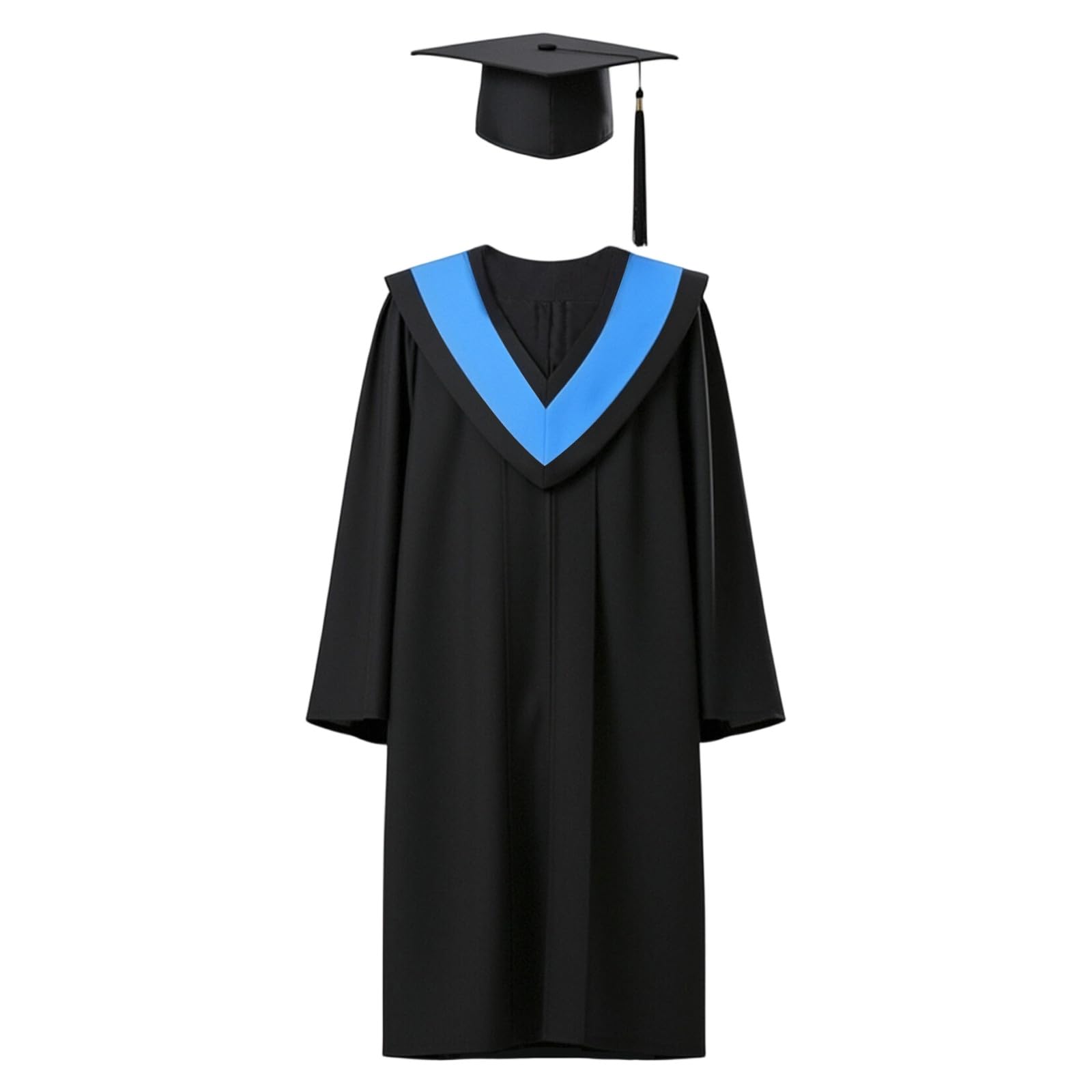 Generisch Elegante bata de graduación para estudiantes de pregrado y doctorado con gorra y borla a juego para la fiesta de graduación