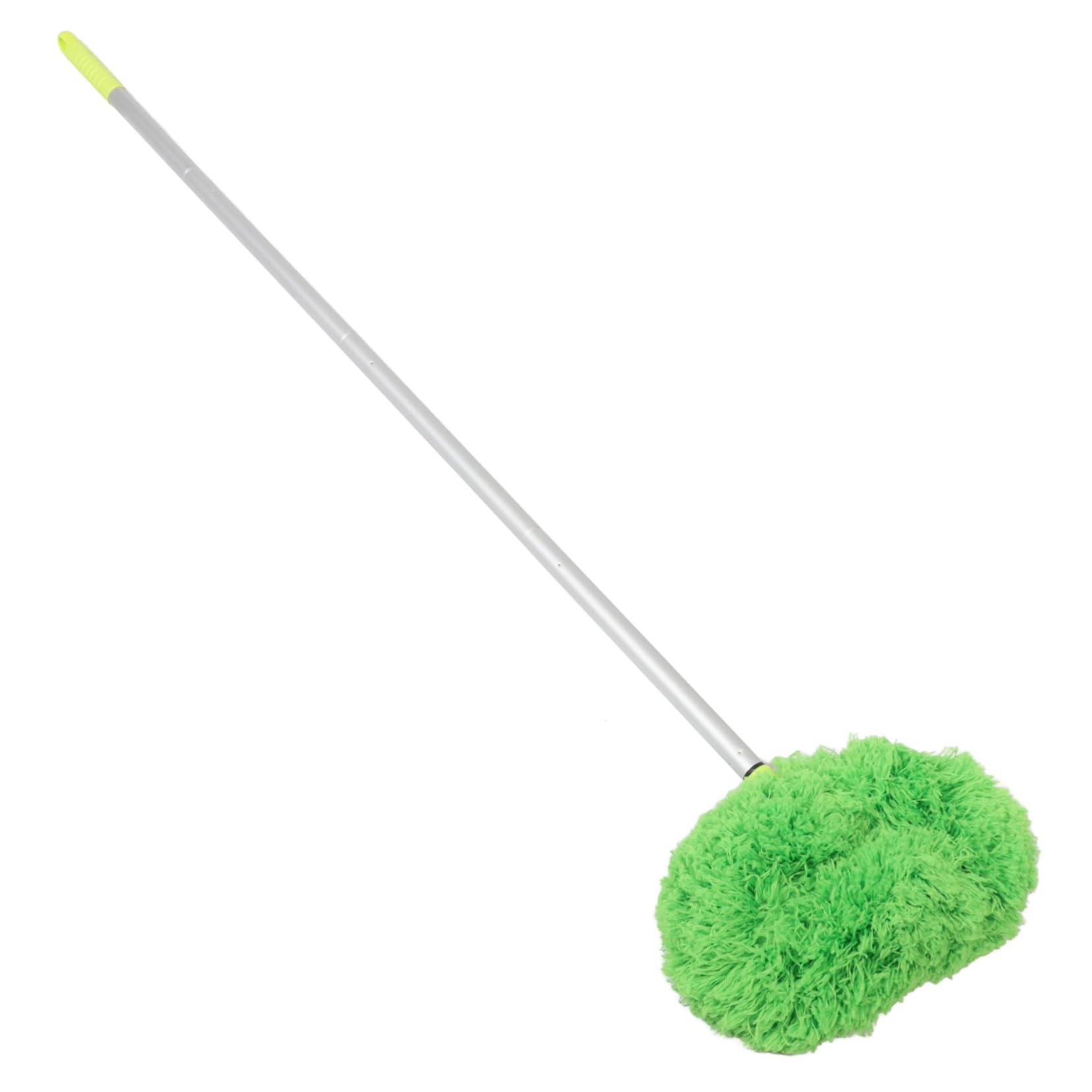Piumino Telescopico Verde per Polvere, Lega di Alluminio e Fibra Pp | Casa e Ufficio, Aree Alte e Punti Difficili, Struttura Robusta, Uso Versatile