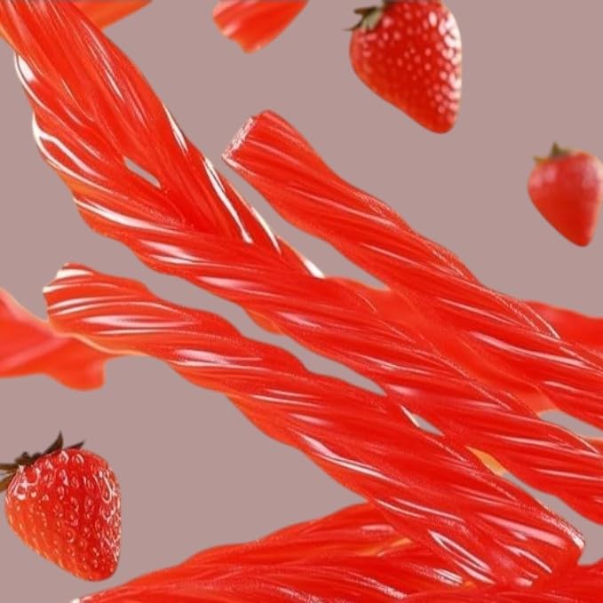 Miniatura 6 de Irresistiblemente deliciosos giros de regaliz de fresa sin azúcar, 1.5 libras, un regaliz masticable suave de indulgencia sin culpa (24 onzas)