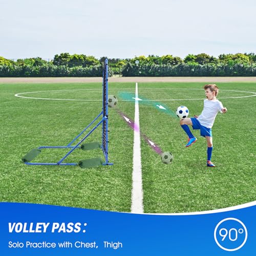 Image of Soccer Baseball Rebounder Net, Quick-Switch Angle Soccer Pitchback Volleyball Training for Control, Passing Practice, Easy Setup Soccer Goal Rebounder Gifts Aids & Equipment for Kids,Teens & Adults