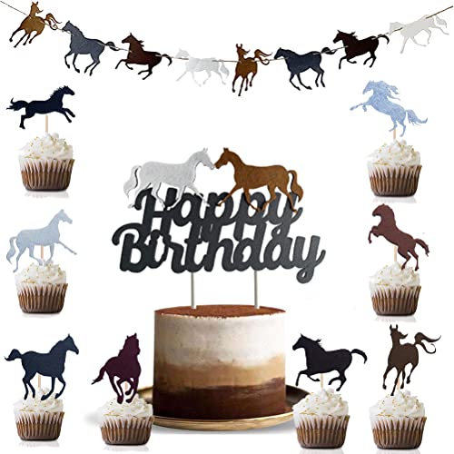 48-teiliges Pferde-Cupcake-Topper-Set – Kuchen-Deko Für Reitparty, Mottoparty & Babyparty