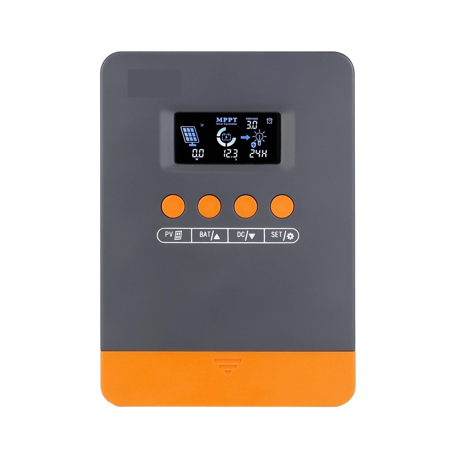 Solar Charge Controller, 25A 35A 45A MPPT Solar Charge Controller Blacklight LCD Regulator 100VDC Soalr Panel For 12V/24V Lithium Battery(MPPT 45A)