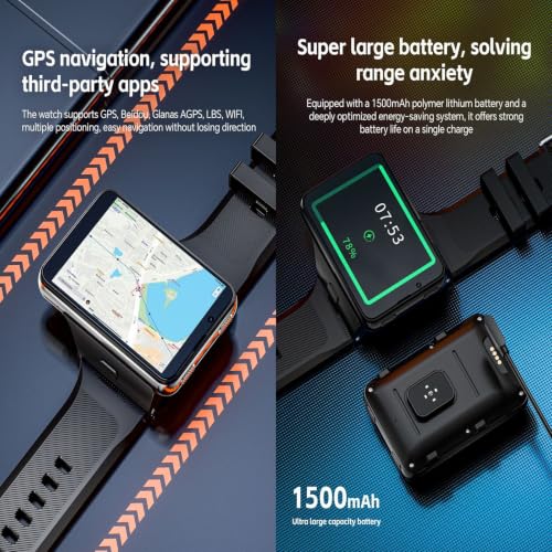 Reloj inteligente de 128 GB compatible con Android y gran pantalla de 2,88" 6