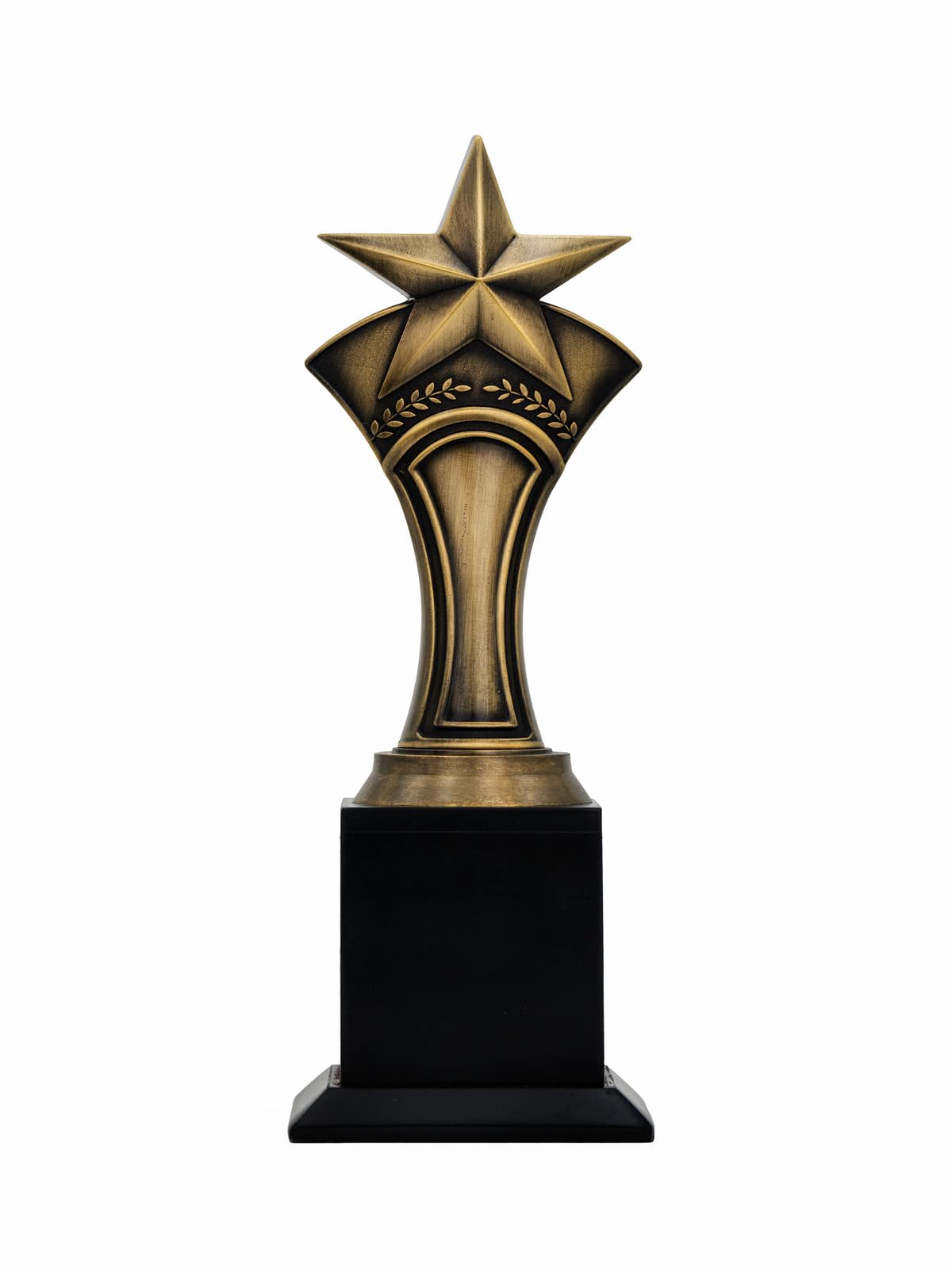Trophy MART Zenith Star Metal Body & Wooden Base Corporate TrophyFor Leadership Business Service Achievement Awards | Promotional Event Trophies | (Colour : Antique Gold)(11.75") TMF-1022-image-8