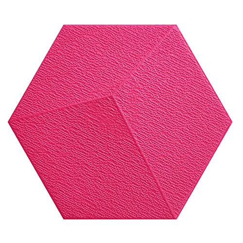 Creative Wallpaper 3D Cube Stickers muraux Simple Mode Art Mural Stickers, rose Rouge Cover