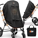 Baby Uma Stroller Sun Shade - UPF 50+ Protection, Breathable Blackout Mesh Cover With Zip-up Window for 6+ Months (+Travel Bag)