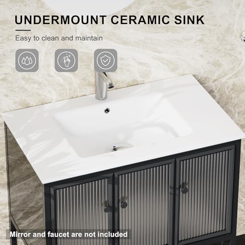 Homecart BV336B 30 Inch Bathroom Vanity Cabinet thumb #4