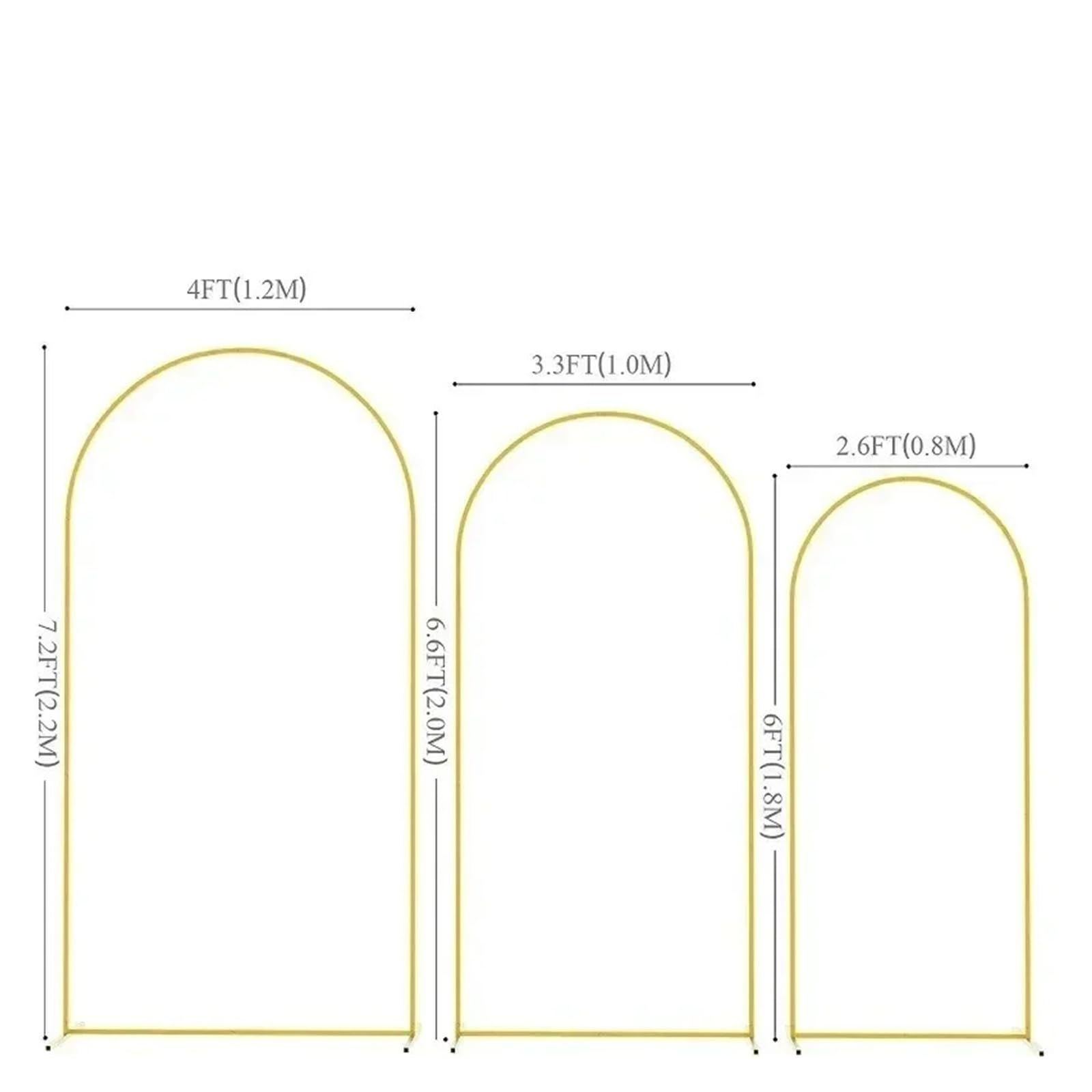 Soporte para cartel de bienvenida de boda Soporte de arco boda dorado, marco globos decoración fiesta(6FT 80x180cm)