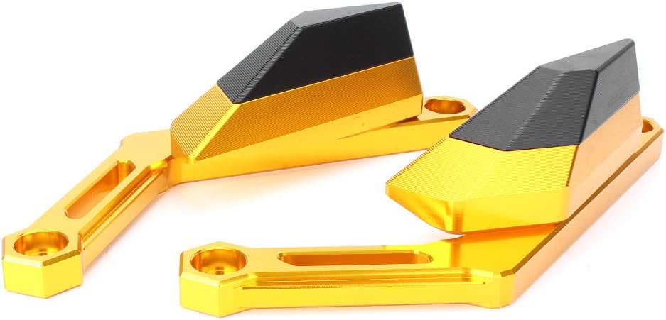 GZYF Motorcycle Frame Slider Guard Pad Falling Crash Protector Left & Right for Yamaha MT-09/FZ-09 2013-2018, Gold