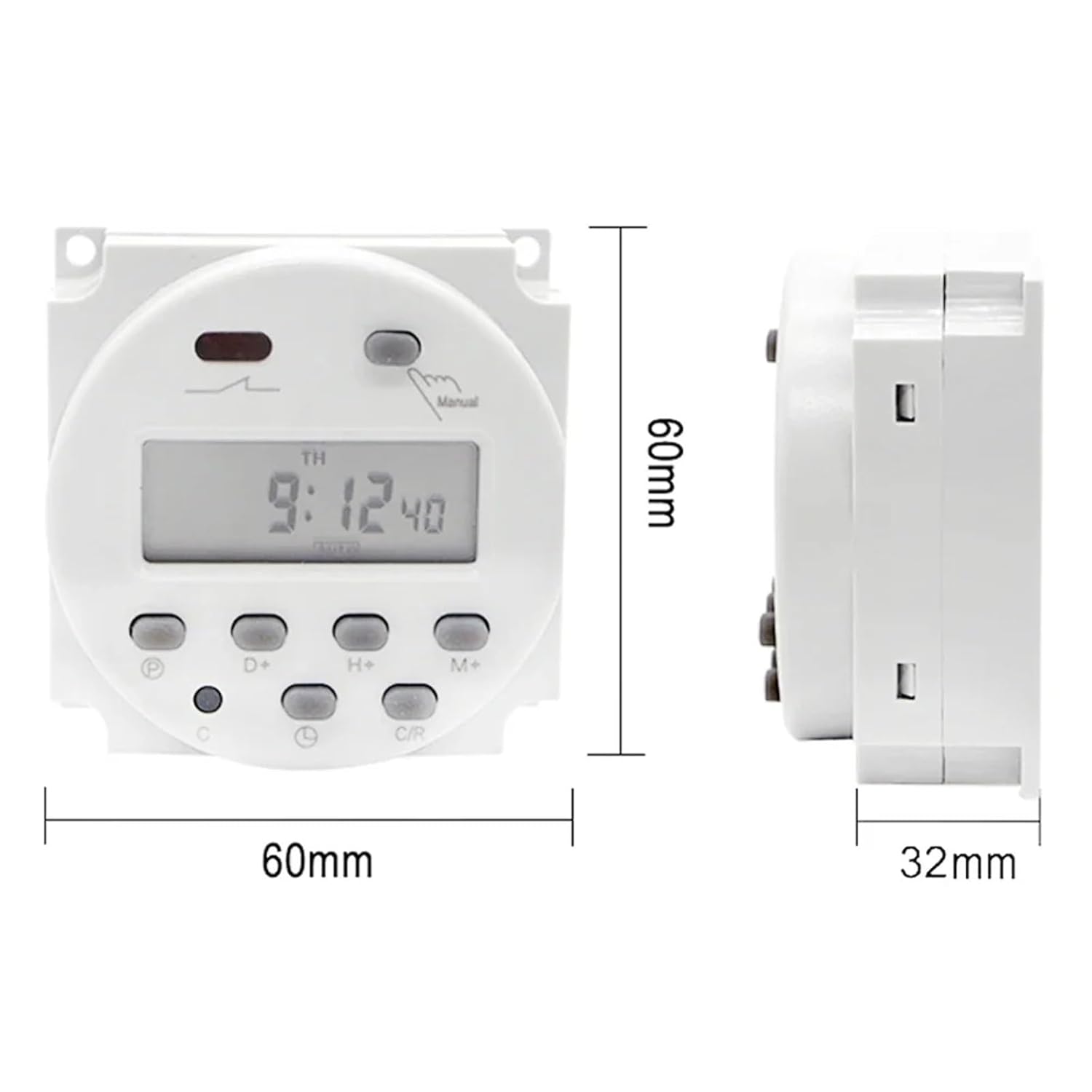 MT101 12VD 220V 220V Digital Timer Switch 7 Days Weekly Programmable Time Relay Programmer Built-in Rechargeable Battery(12VDC)