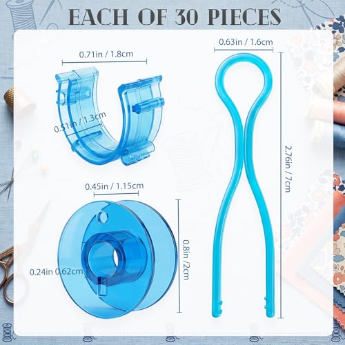 Image of Jexine 270 Pack Bobbin Thread Holder Set Includes Sewing Bobbin, Clips, Thread Holders Sewing Machine Accessories for Spool Organizing (Colorful)