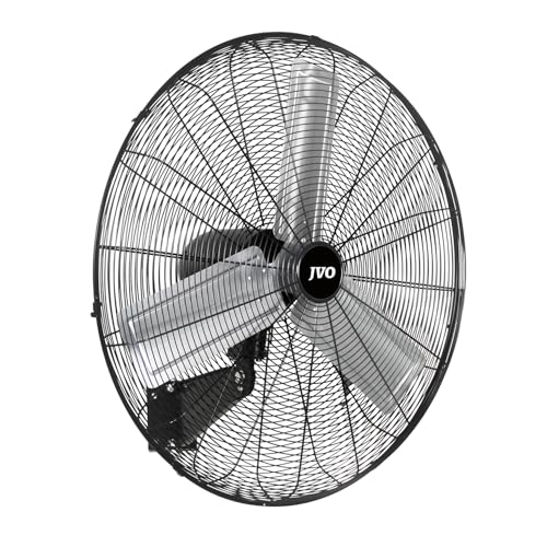JVO 30 Inch Oscillating Wall Mount Fan, High Velocity Wall Fan with 9500 CFM, 2 Speeds Heavy Duty Industrial Wall Mounted Fan For Outdoor Indoor, Patios, Garage, Shop, Commercial