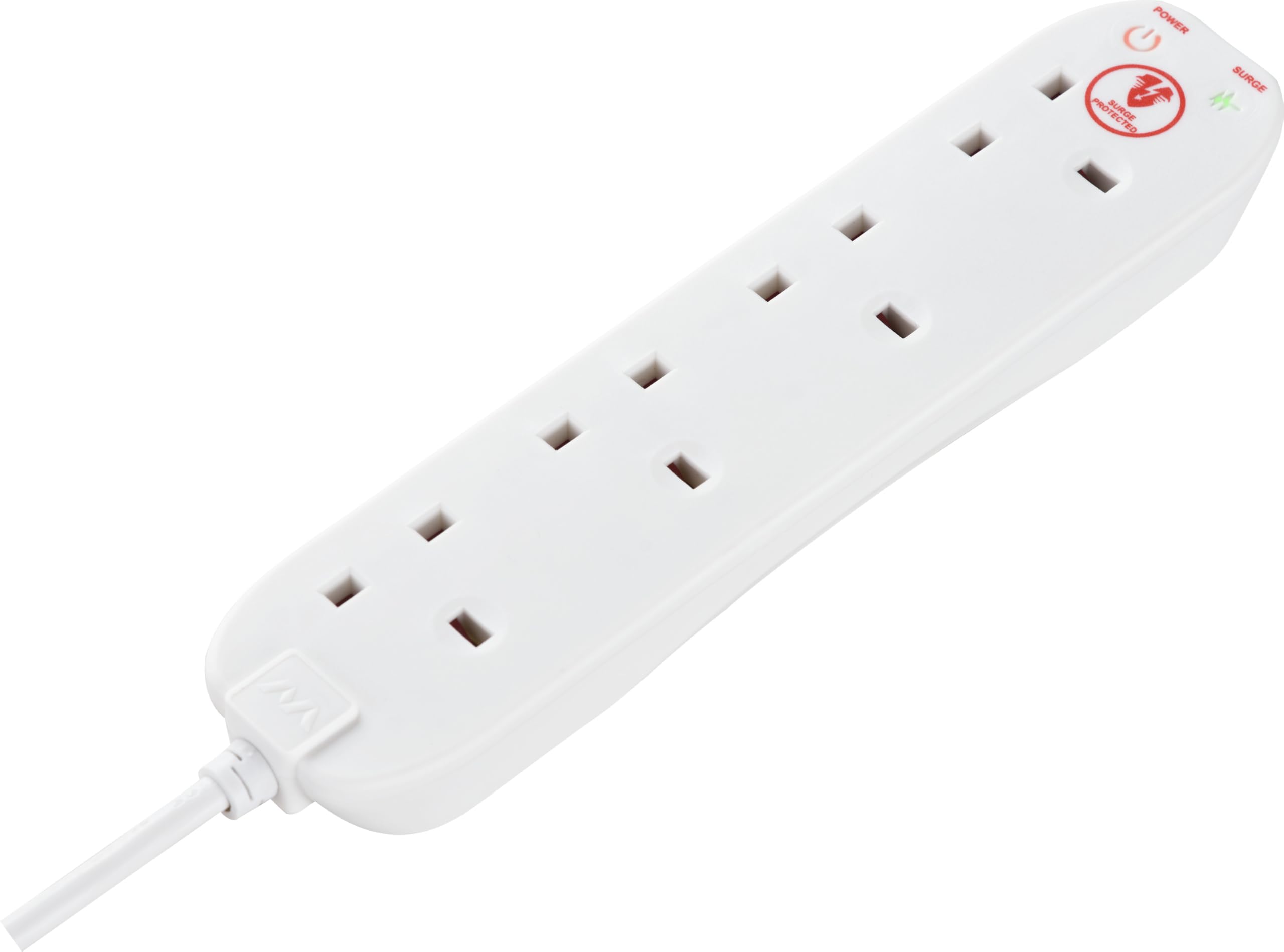 Masterplug 4 Gang Surge Protected Extension Lead, 2M