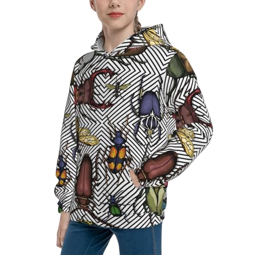 Bright Insects Kid Hoodies Boys Sweatshirts Girls Pullover with Pocket2