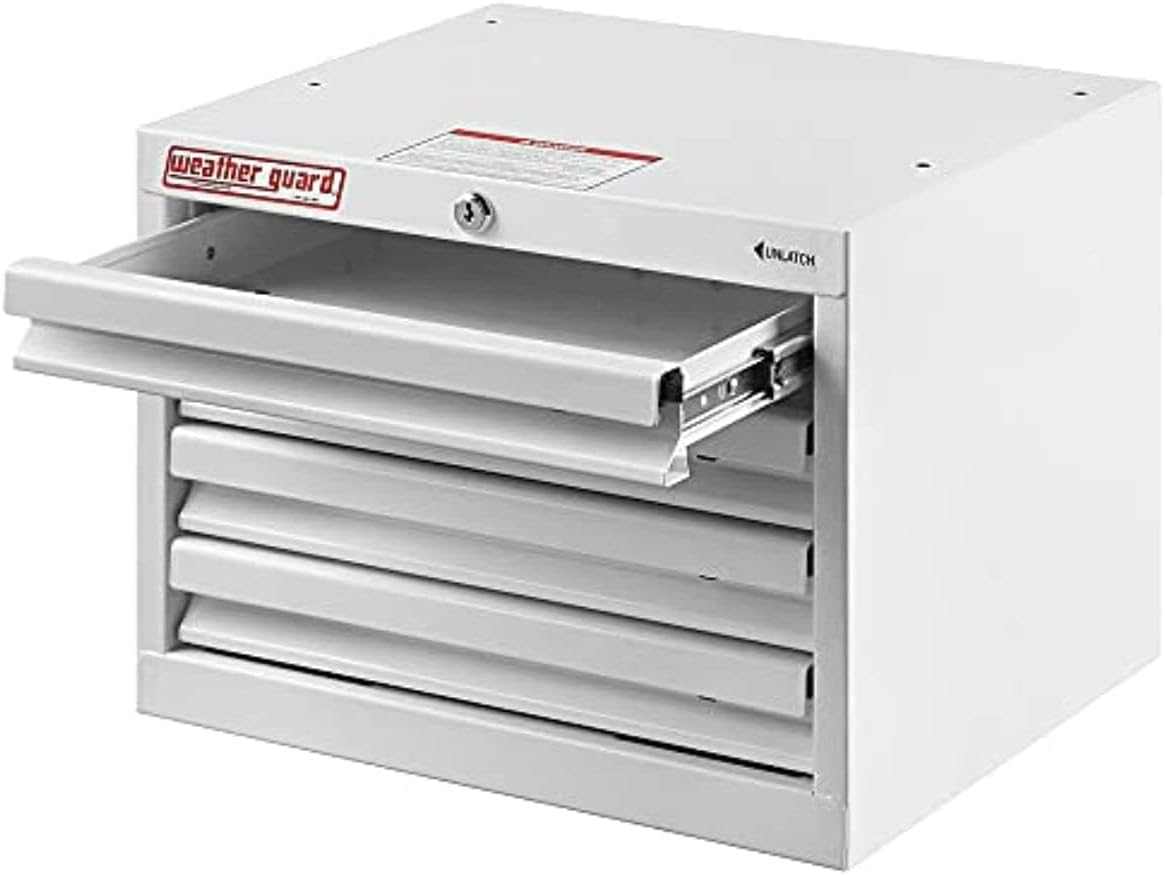 Weather Guard 9914302 4 Drawer Tall Cabinet, White