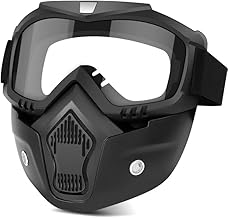 Motorcycle Goggle mask Anti Scratch UV Protective Face&Eyewear Mask,Anti Fog,Windproof, Dirt Shield and Detachable Bike Riding Goggles Mask,with Adjustable Elastic Strap Face mask.