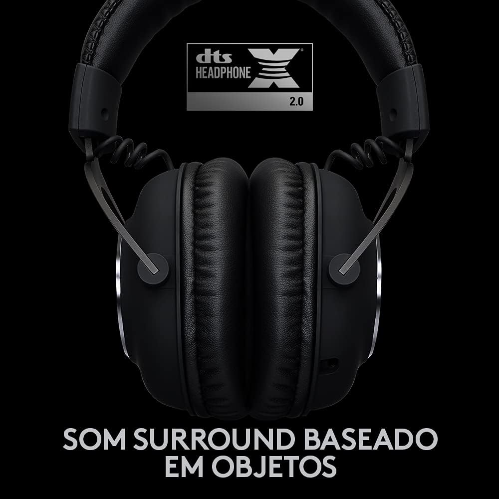 Headset Gamer Sem Fio Logitech G PRO X Wireless LIGHTSPEED com 7.1 Dolby Surround, Tecnologia Blue VO!CE, Design Confortável e Durável, Drivers PRO-G 50 mm e Bateria Recarregável Headset Gamer Sem Fio Logitech G PRO X Wireless LIGHTSPEED com 7.1 Dolby Surround, Tecnologia Blue VO!CE, Design Confortável e Durável, Drivers PRO-G 50 mm e Bateria Recarregável