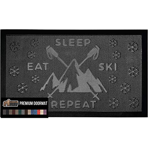 Gorilla Grip Original Durable Natural Rubber Door Mat, 23x35, Heavy