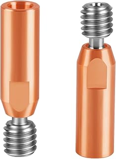 UniTak3D Ender 3 Heatbreak All Metal Smooth Upgrade Titanium and Copper Bimetal Throat Nozzle for Ender 3 V2,Ender 3 Pro,CR10 3D Printer Hotend(Pack of 2Pcs)