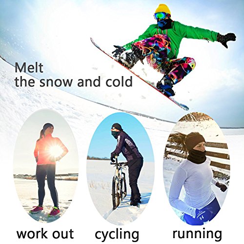 Fleece Ear Warmers Headband Fleece Neck Warmer Set Ear Muffs Neck Gaiter Tube for Men Women, Stay Warm & Cozy with our Thermal Polar Fleece & Performance Stretch,Perfect for Sports & Dail (2 pcs) - Thumbnail 3